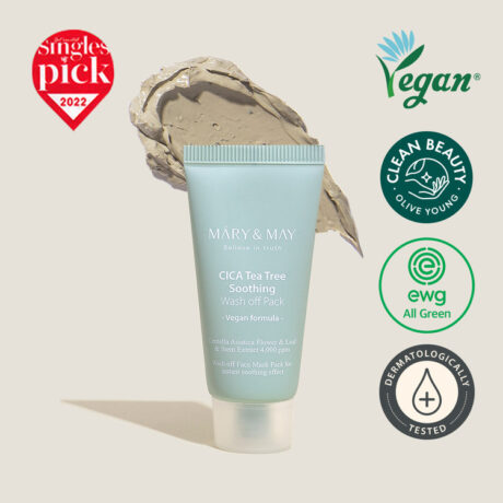 mary may cica tea tree soothing wash off pack 30g