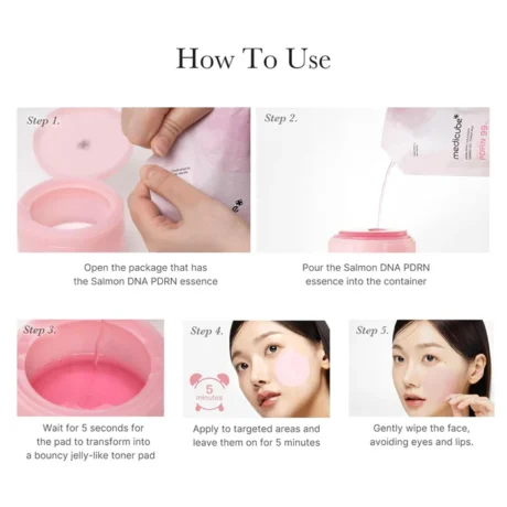 pink collagen toning gel toner pad 8