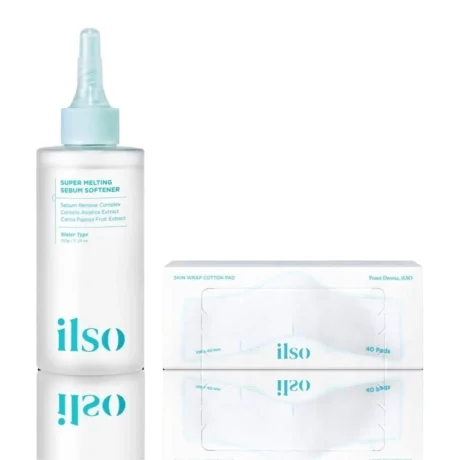 Super Melting Sebum Softener Set faggyúpuhító esszencia + pamutpárna szett