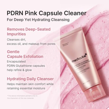pink glutathione capsule cleansing foam 3