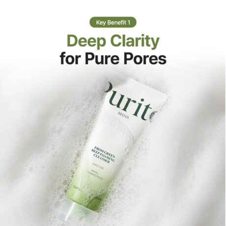 Purito SEOUL From Green Deep Foaming Cleanser gyengéd habzó arctisztító, 150 ml