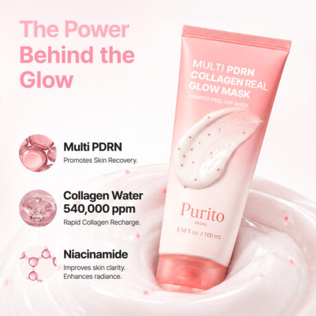 Purito SEOUL Multi PDRN Collagen Real Glow Mask lehúzható ragyogásfokozó maszk, 100 ml