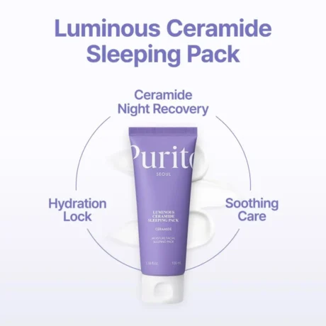 Purito SEOUL Luminous Ceramide Sleeping Pack barriererősítő éjszakai maszk, 100 ml