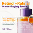 Purito SEOUL Retinol Retinal 2000 NAD+ Serum feszesítő és bőrsimító retinoidos szérum, 30 ml