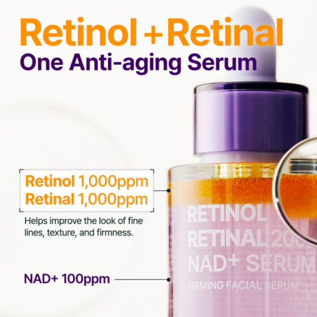 Purito SEOUL Retinol Retinal 2000 NAD+ Serum feszesítő és bőrsimító retinoidos szérum, 30 ml
