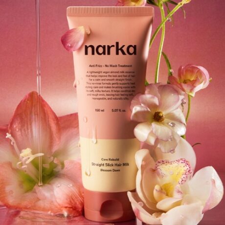 narka core rebuild straight slick hair milk