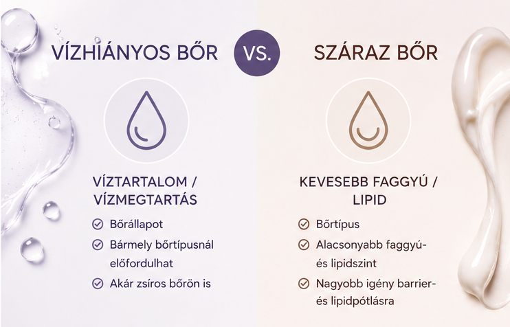 vízhiányos vs száraz