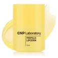 CNP Laboratory Propolis Lipcerin 15 ml, fehér háttéren mézes balzsamtextúrával