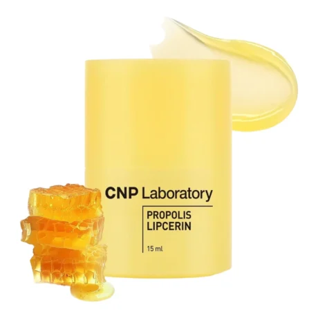 CNP Laboratory Propolis Lipcerin sárga tégely és mézes textúra