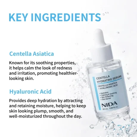 NIDA Centella Hydrating Serum – centella és hialuronsav