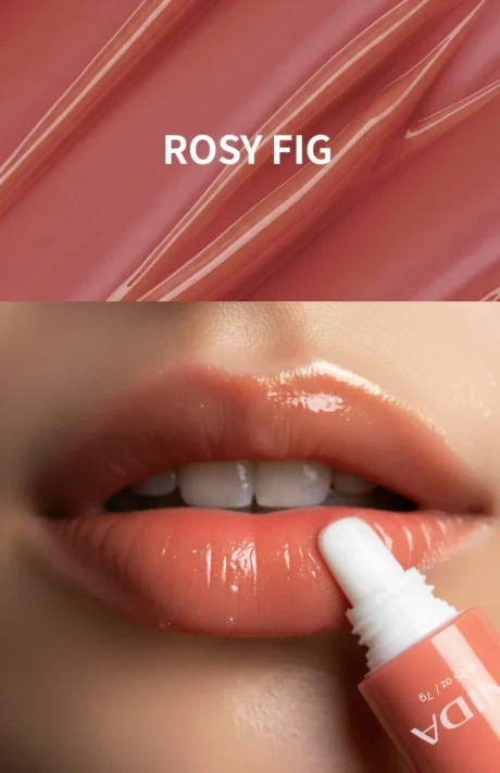 NIDA Rosy Fig fényes ajaktextúra és árnyalat