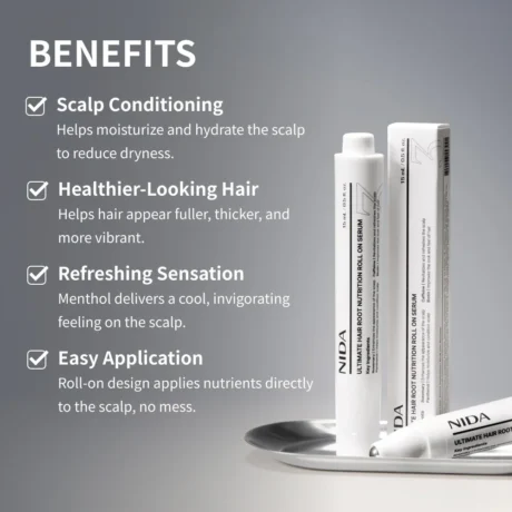 NIDA Ultimate Hair Root Nutrition Roll On Serum – termékelőnyök