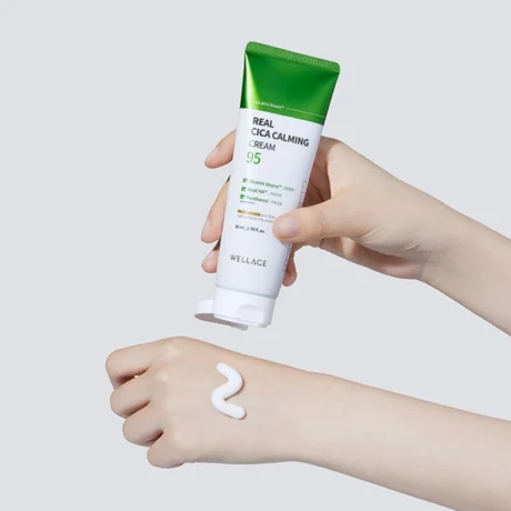 WELLAGE Real Cica Calming 95 Cream – használati, textúra- vagy termékbemutató fotó